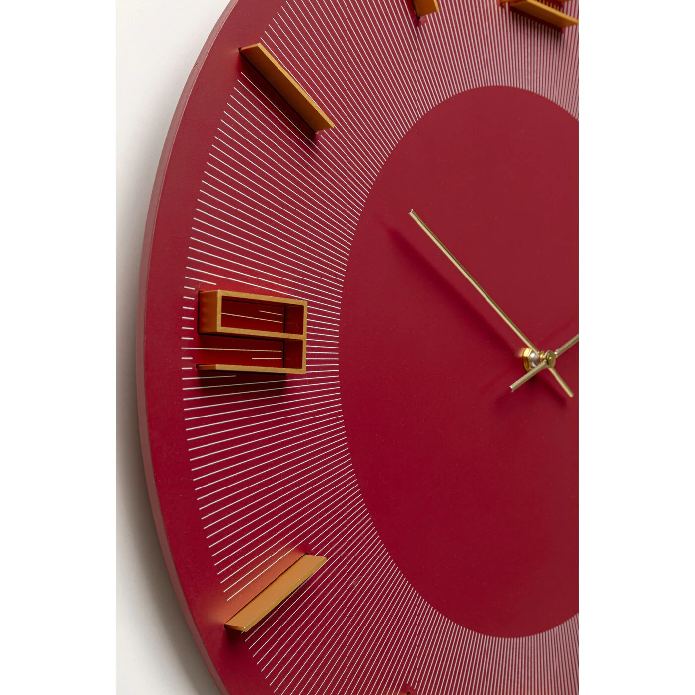 Wandclock Leonardo rood Kare Design - Image 3