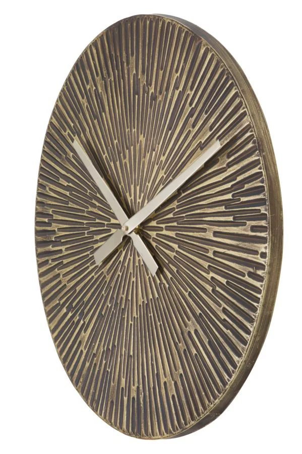 Wandklok van goudkleurig metaal Ø 50x3,5 - Image 3