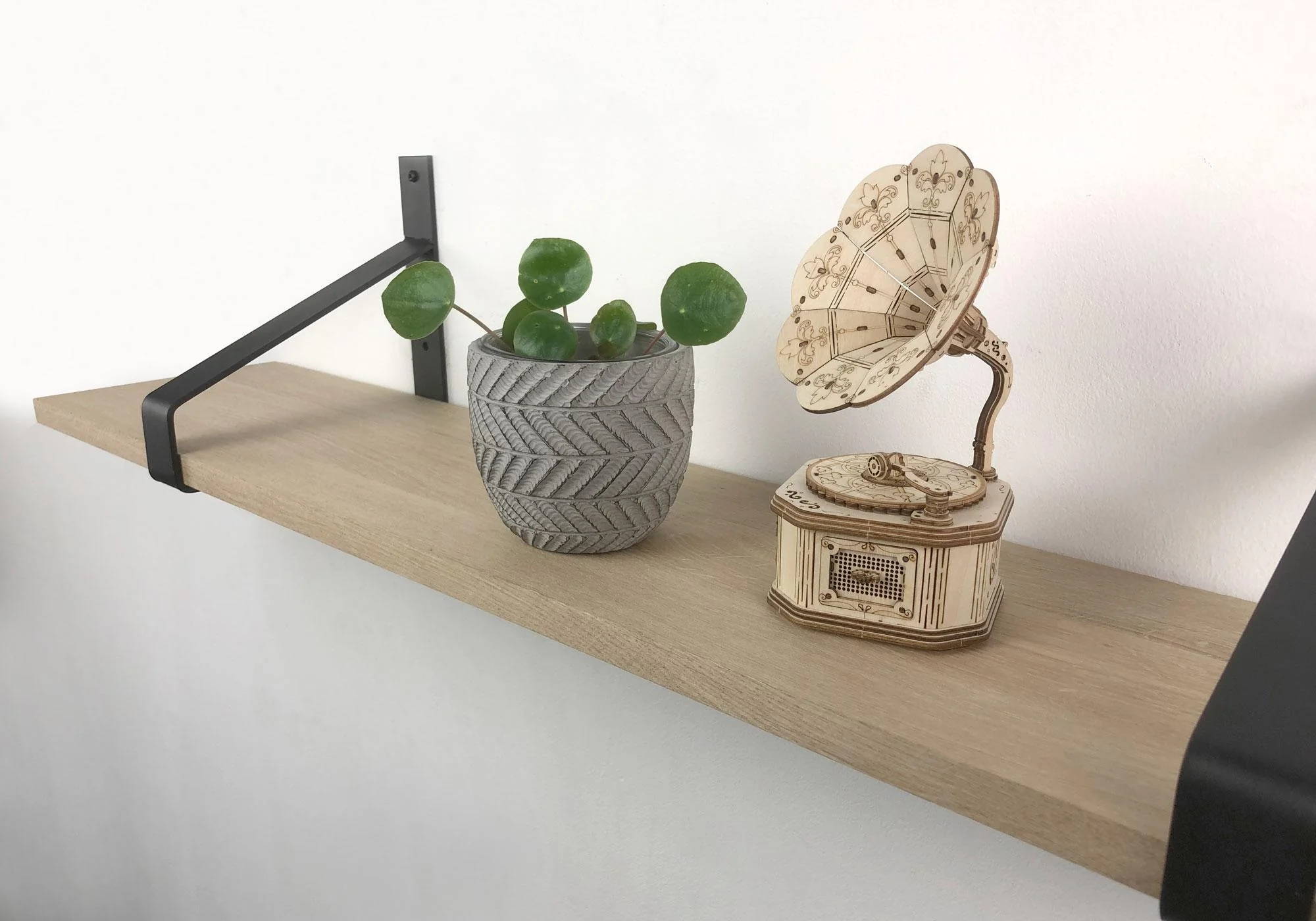 Woodbrothers Eiken 18mm wandplank recht 120x30cm + dragers - Image 4