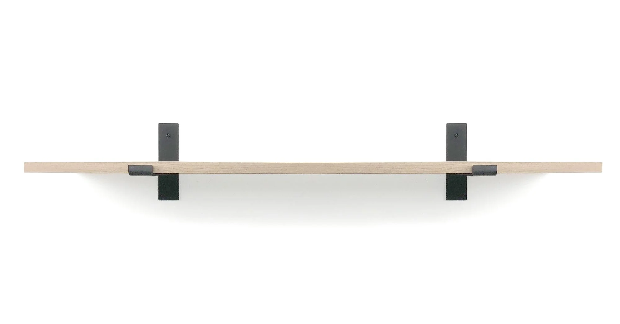 Woodbrothers Eiken 18mm wandplank recht 90x20cm + zwarte dragers - Image 4