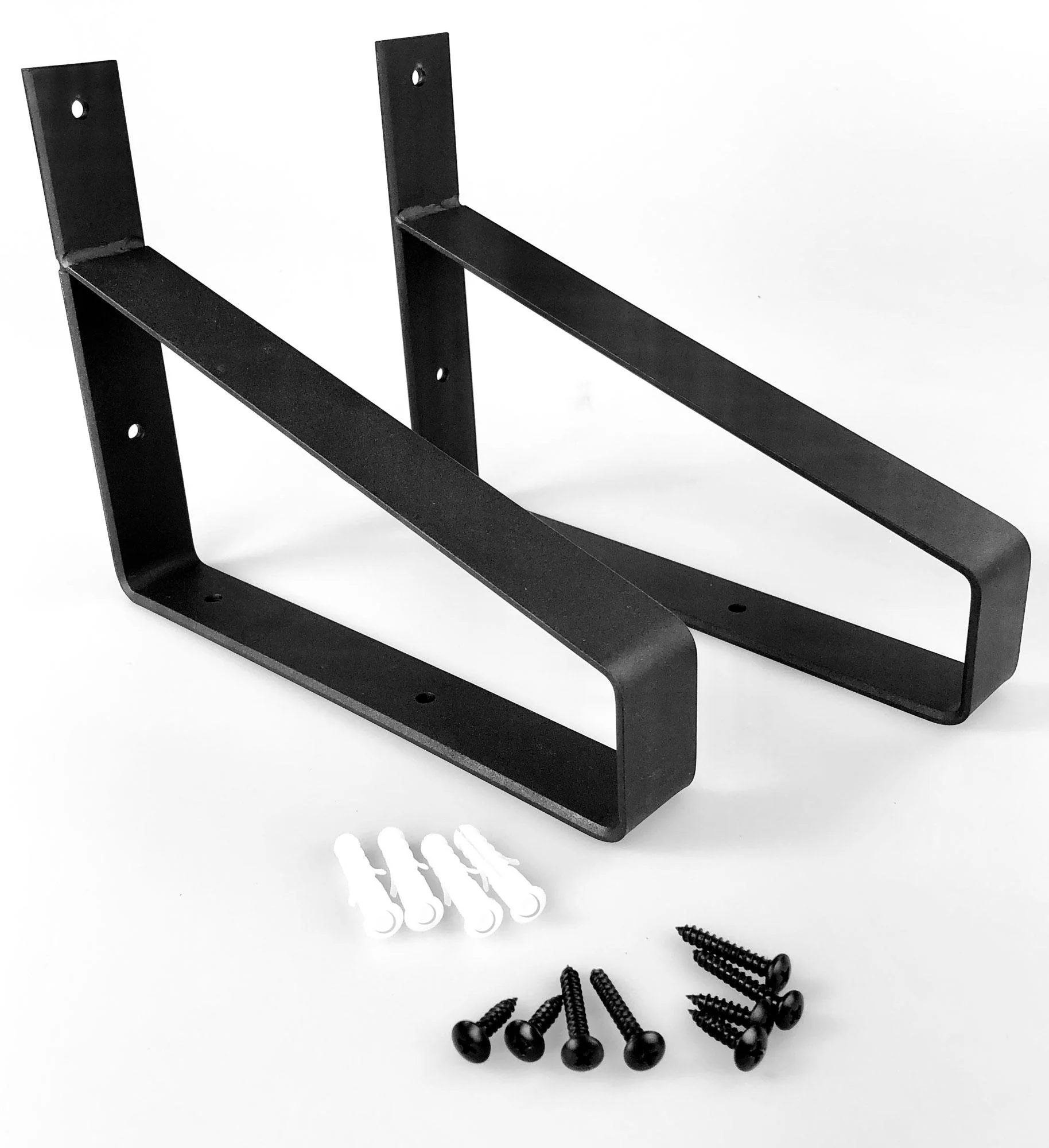 Woodbrothers Eiken wandplank massief boomstam 100x40cm + dragers - Image 5