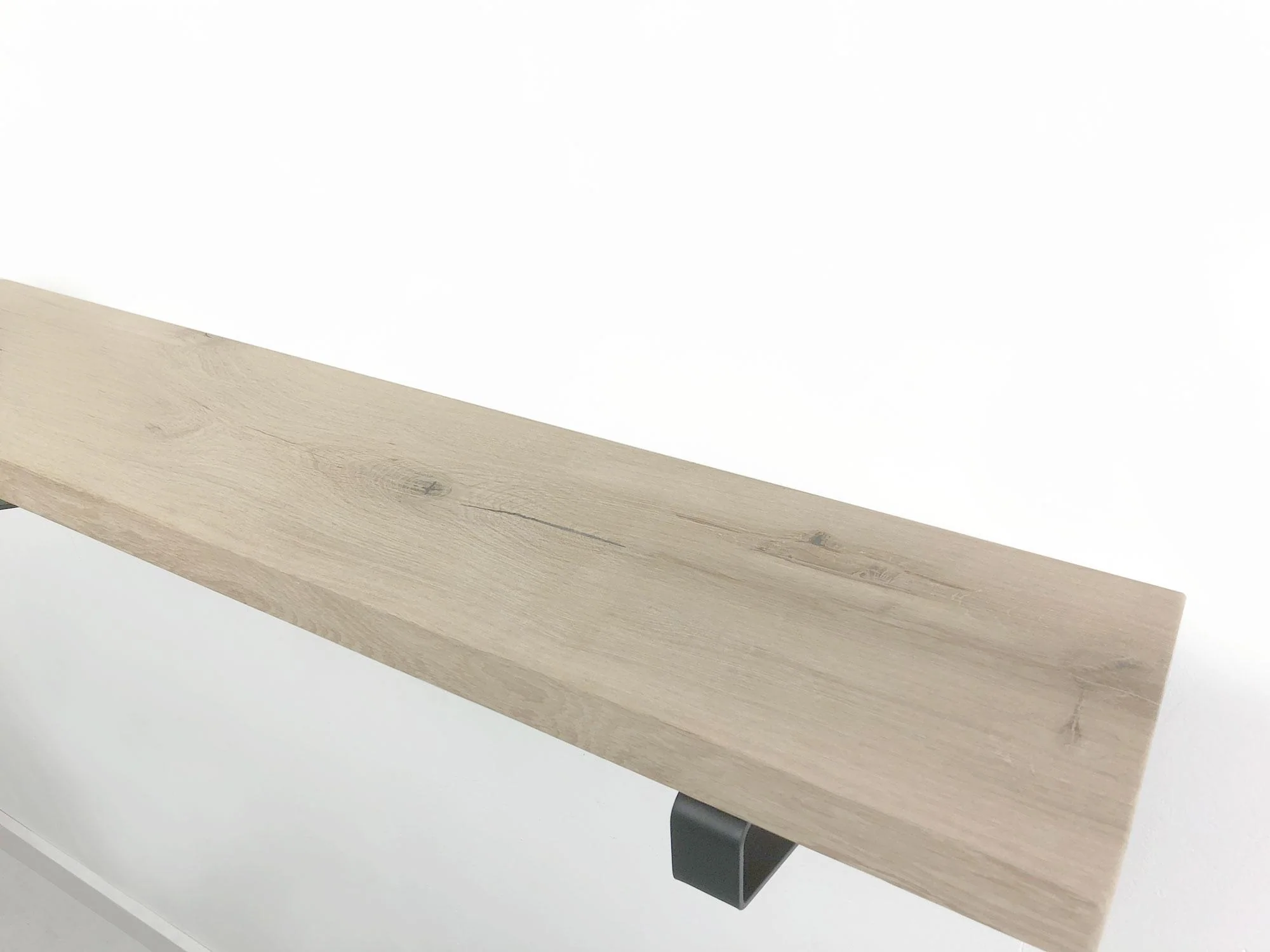 Woodbrothers Eiken wandplank massief recht 60cm op 20cm diepe dragers - Image 2