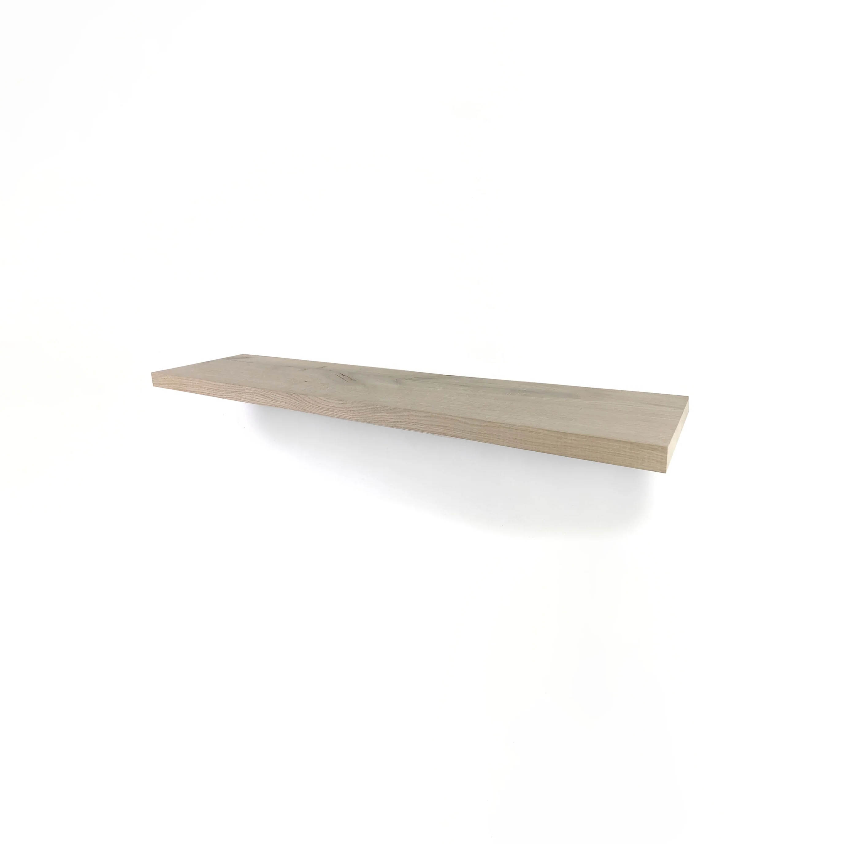 WoodBrothers Eikenhouten rustieke zwevende wandplank 60x24x2,5cm