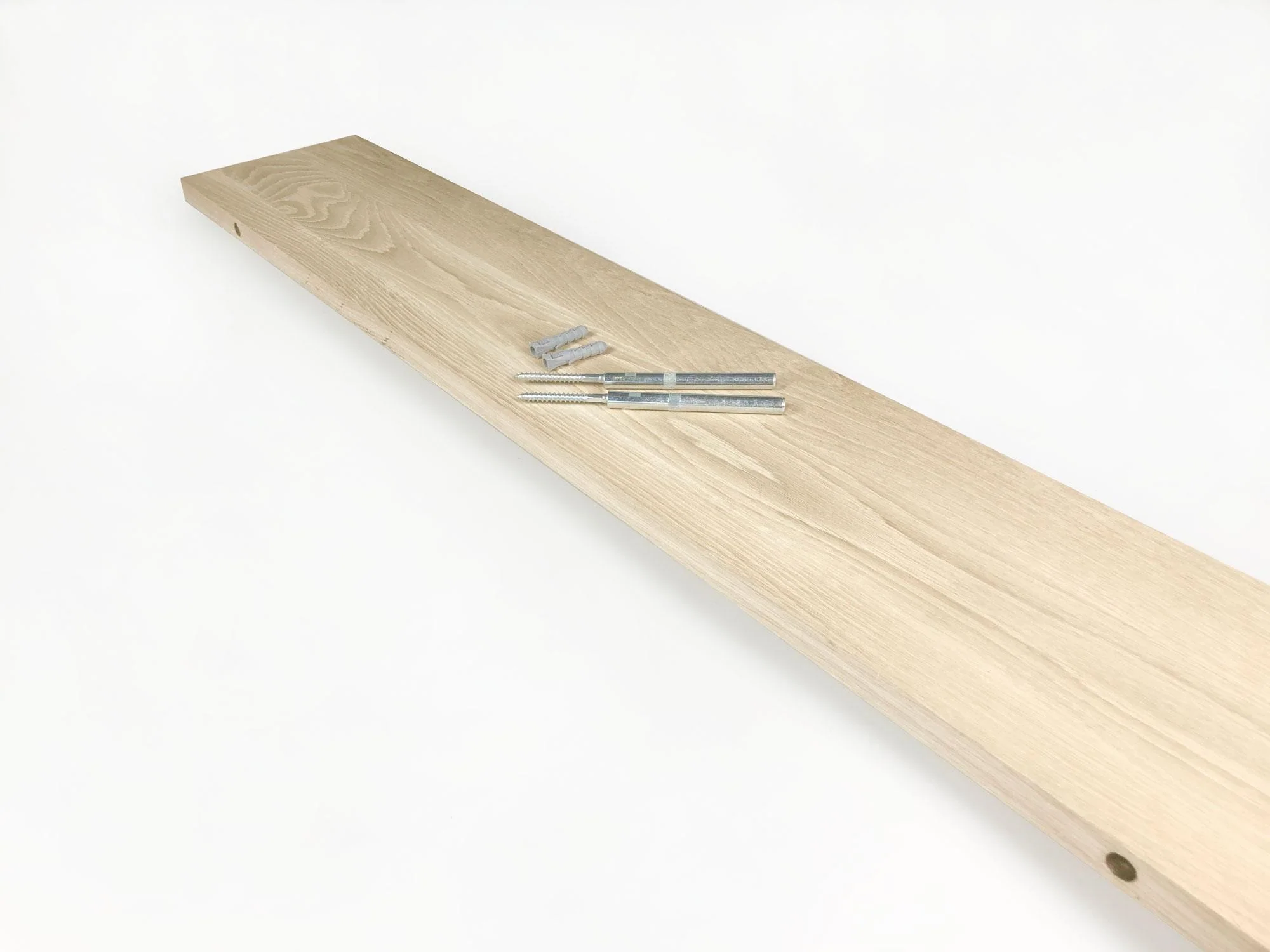 WoodBrothers Eikenhouten zwevende wandplank recht 100x30x2,5cm - Image 2