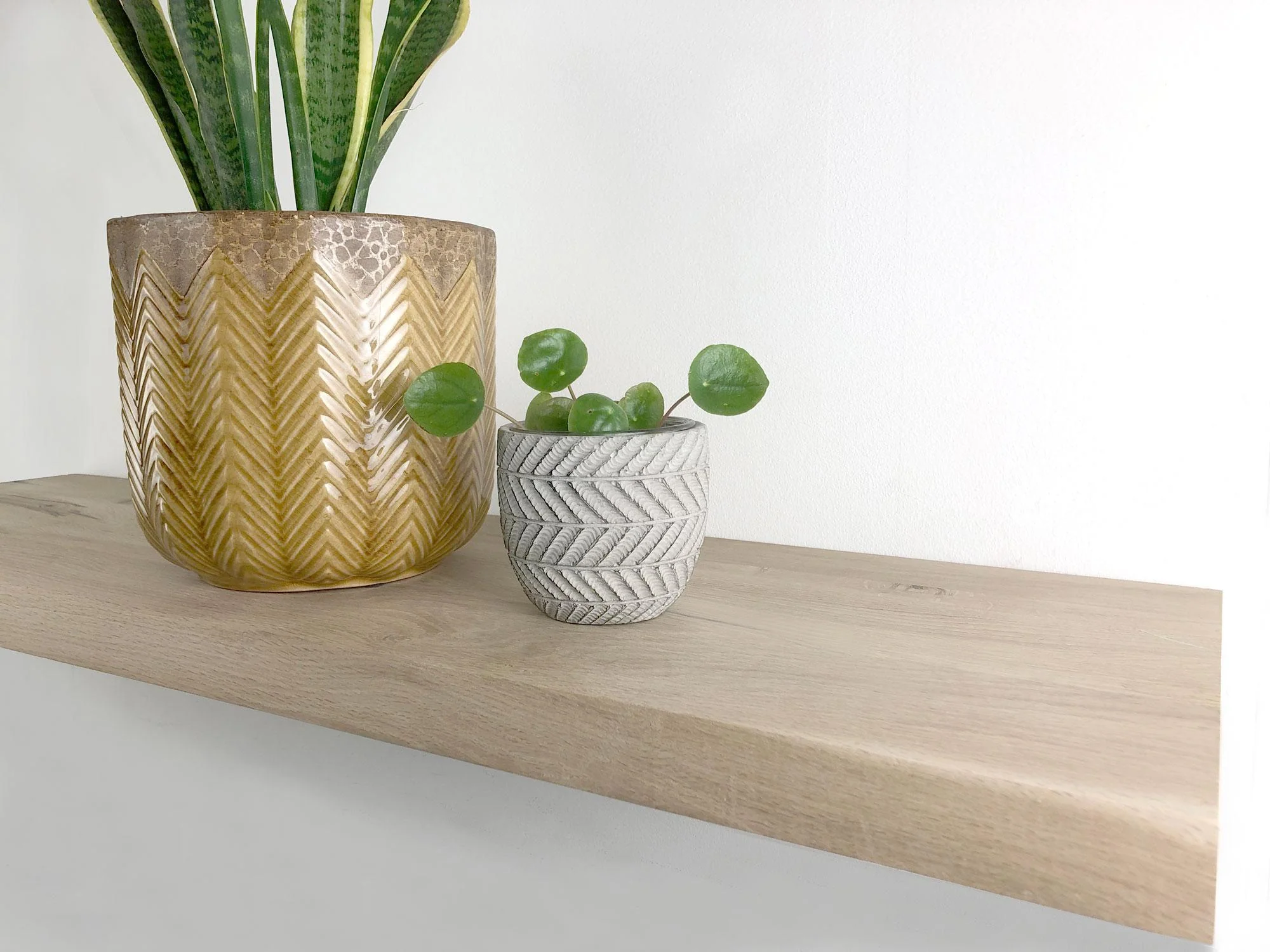 Woodbrothers Zwevende wandplank eiken recht 100x30cm - Image 4
