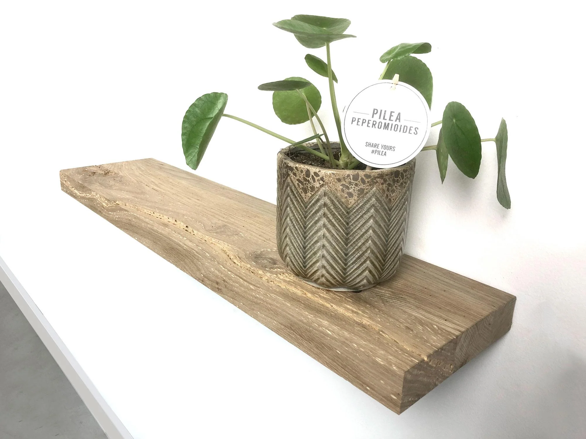 Woodbrothers Zwevende wandplank oud eiken recht 80x20cm - Image 5