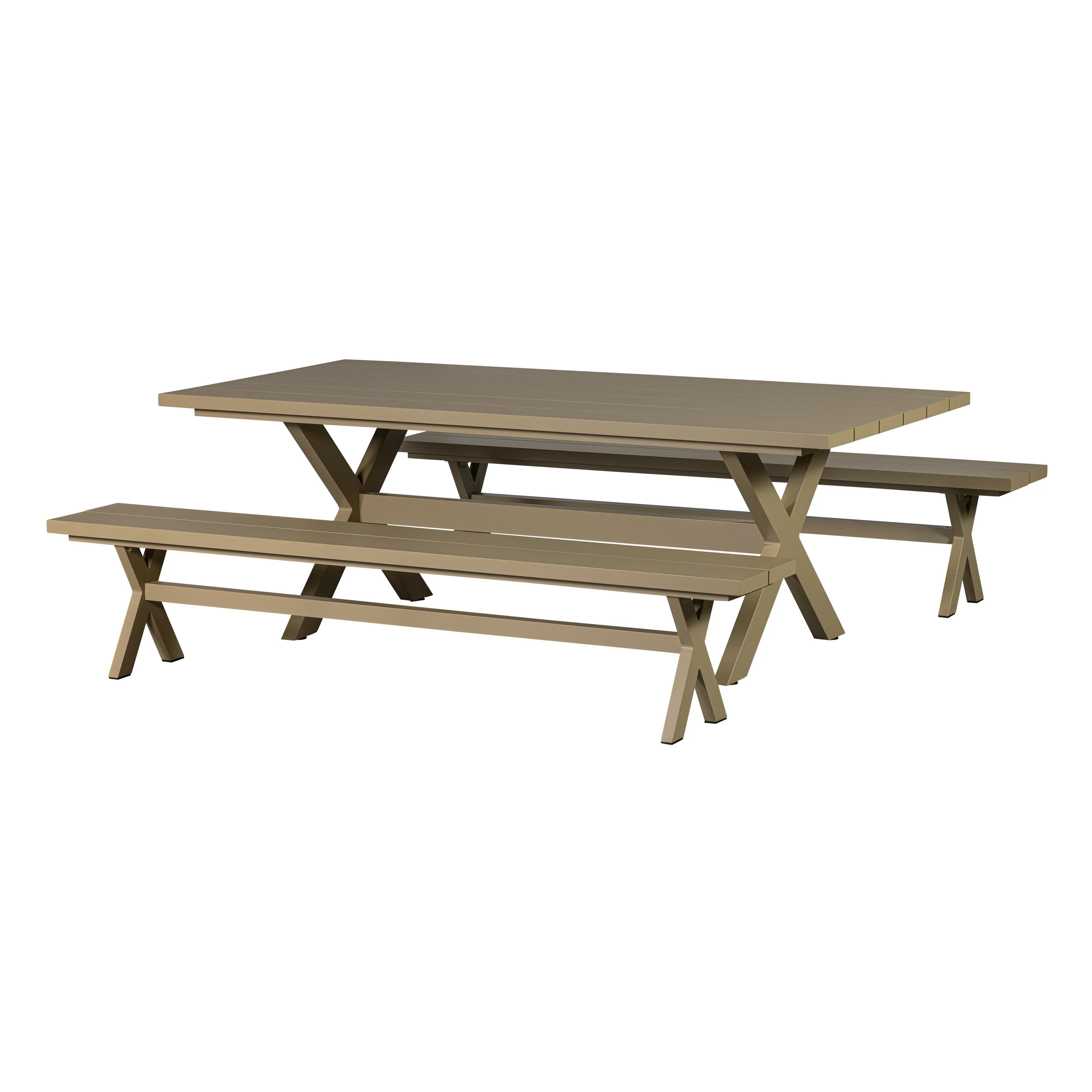 Woood Delta Picknicktafel Aluminium - Groen / Zand - Image 4