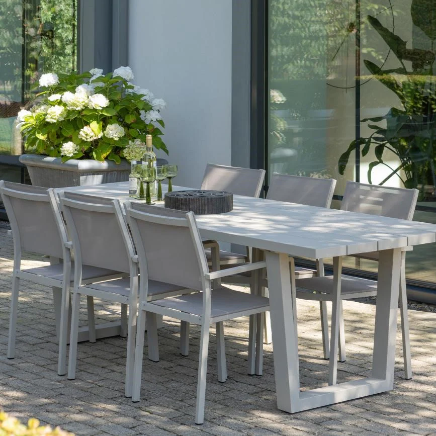 WOOOD Eetstoel Fowl - Aluminium|Textileen - Zand - 88x54x58 - Image 9