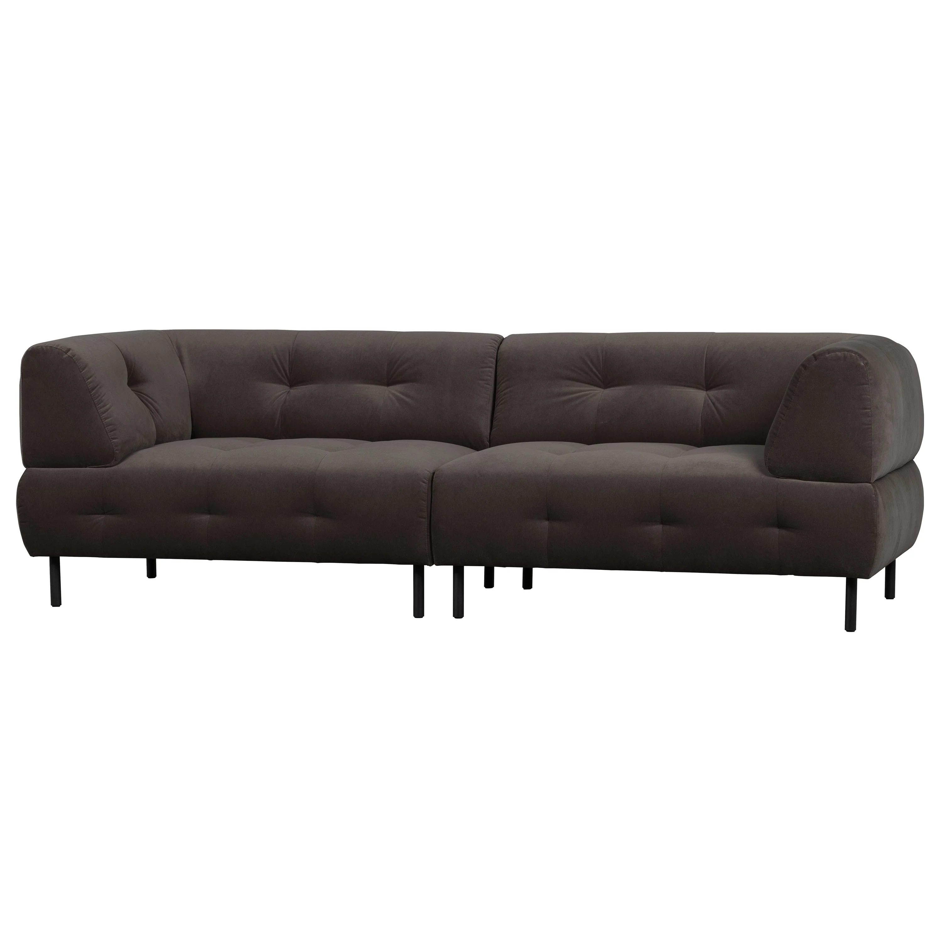 WOOOD Lloyd 4-Zits Bank - Velvet - Cast Iron - 75x245x90
