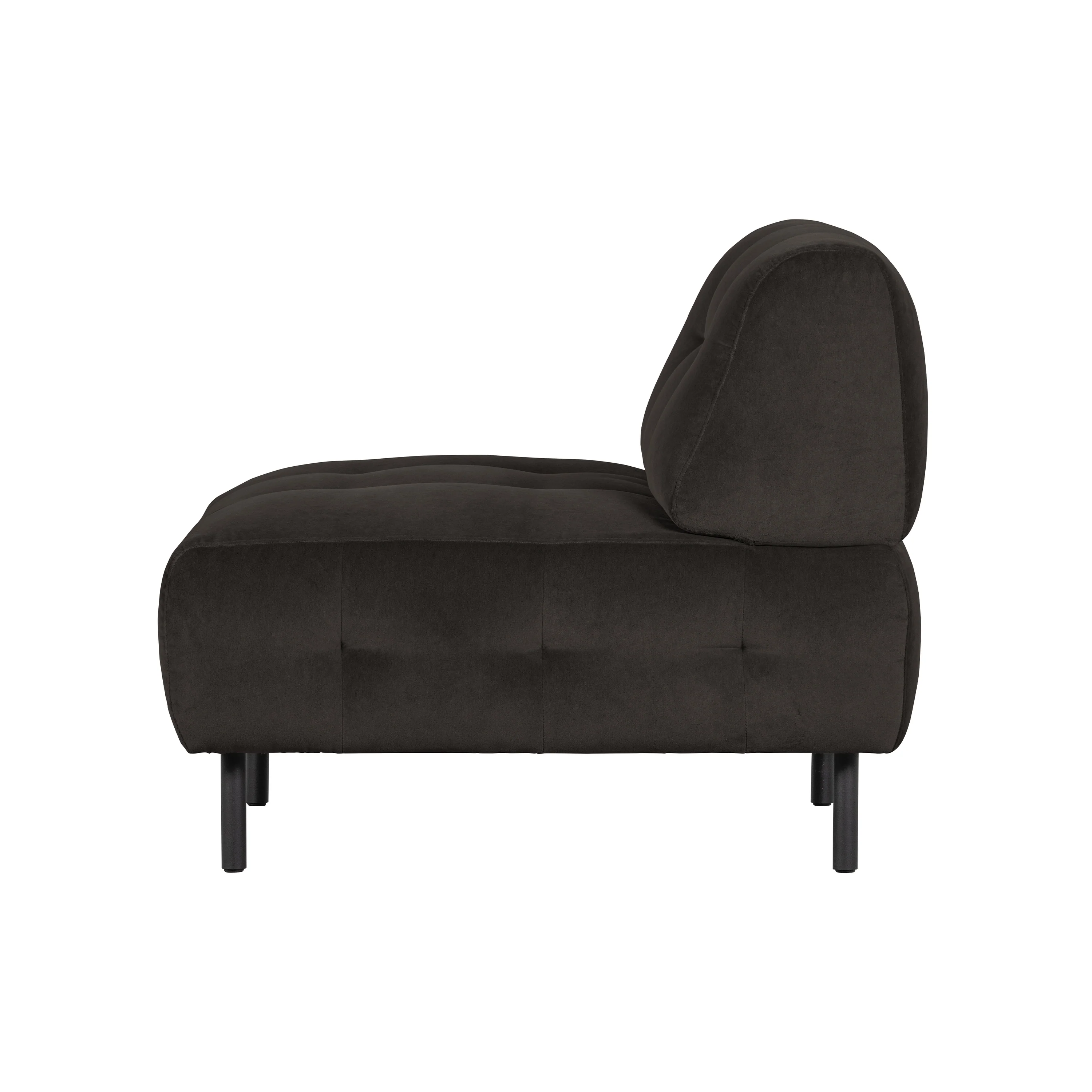 WOOOD Lloyd Fauteuil - Velvet - Cast Iron - 75x90x90