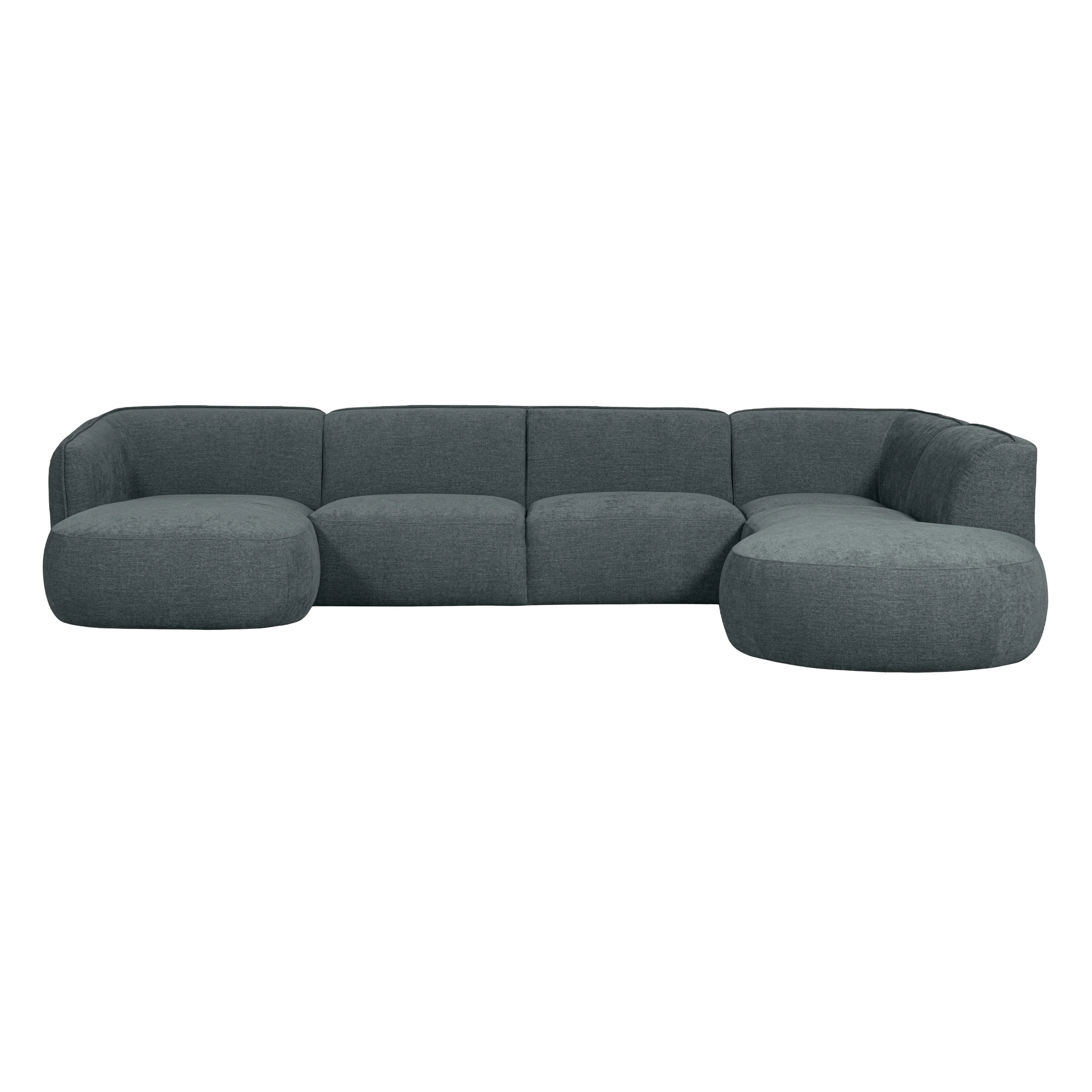 WOOOD Polly Bank Rechts - Polyester - Blauw|Groen - 71x353x150|245