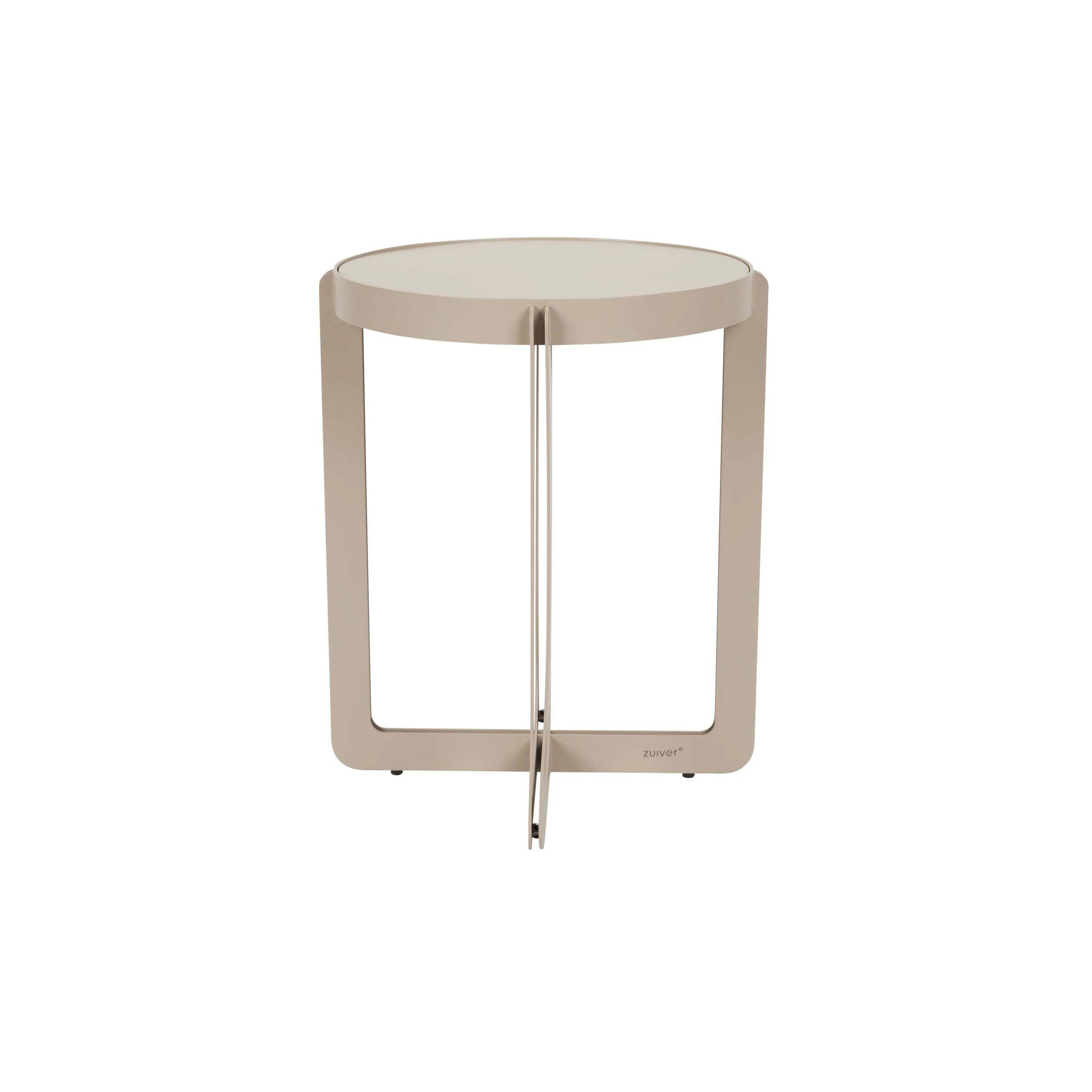 Zuiver Centre Bijzettafel Rond 42,5 cm Beige - Image 3
