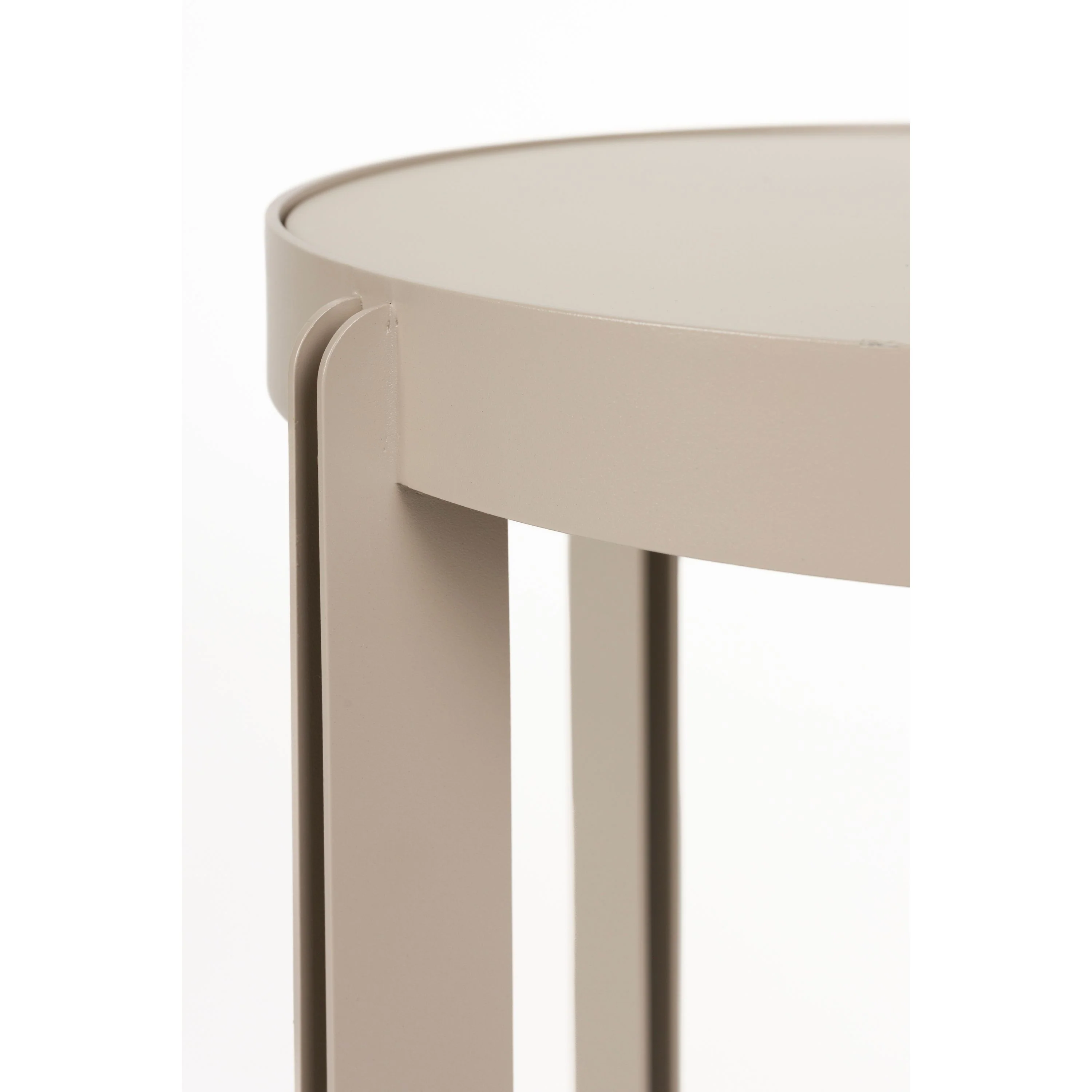 Zuiver Centre Bijzettafel Rond 42,5 cm Beige - Image 4