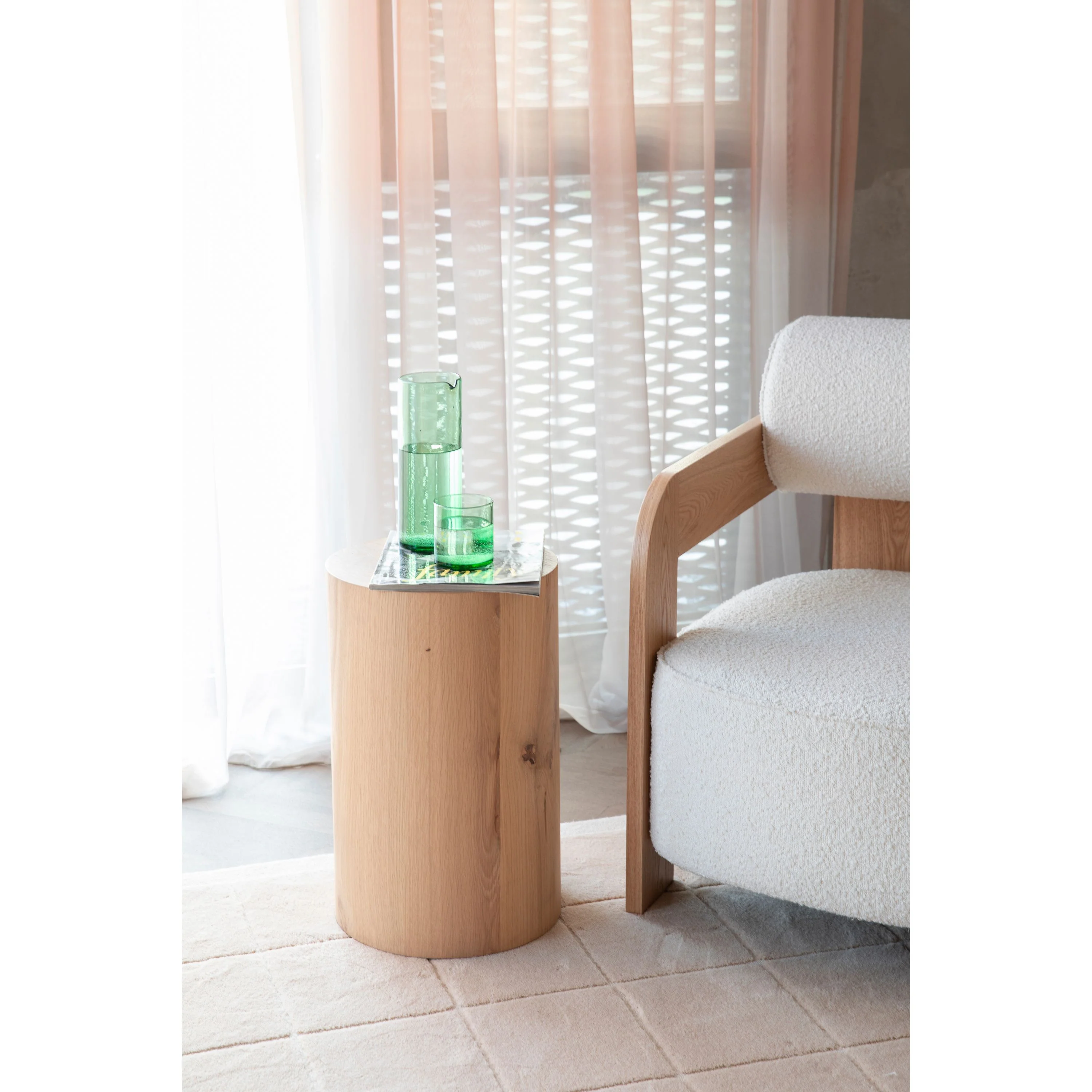 Zuiver Silo Bijzettafel| Pilaar 32 cm Hout Naturel - Image 2