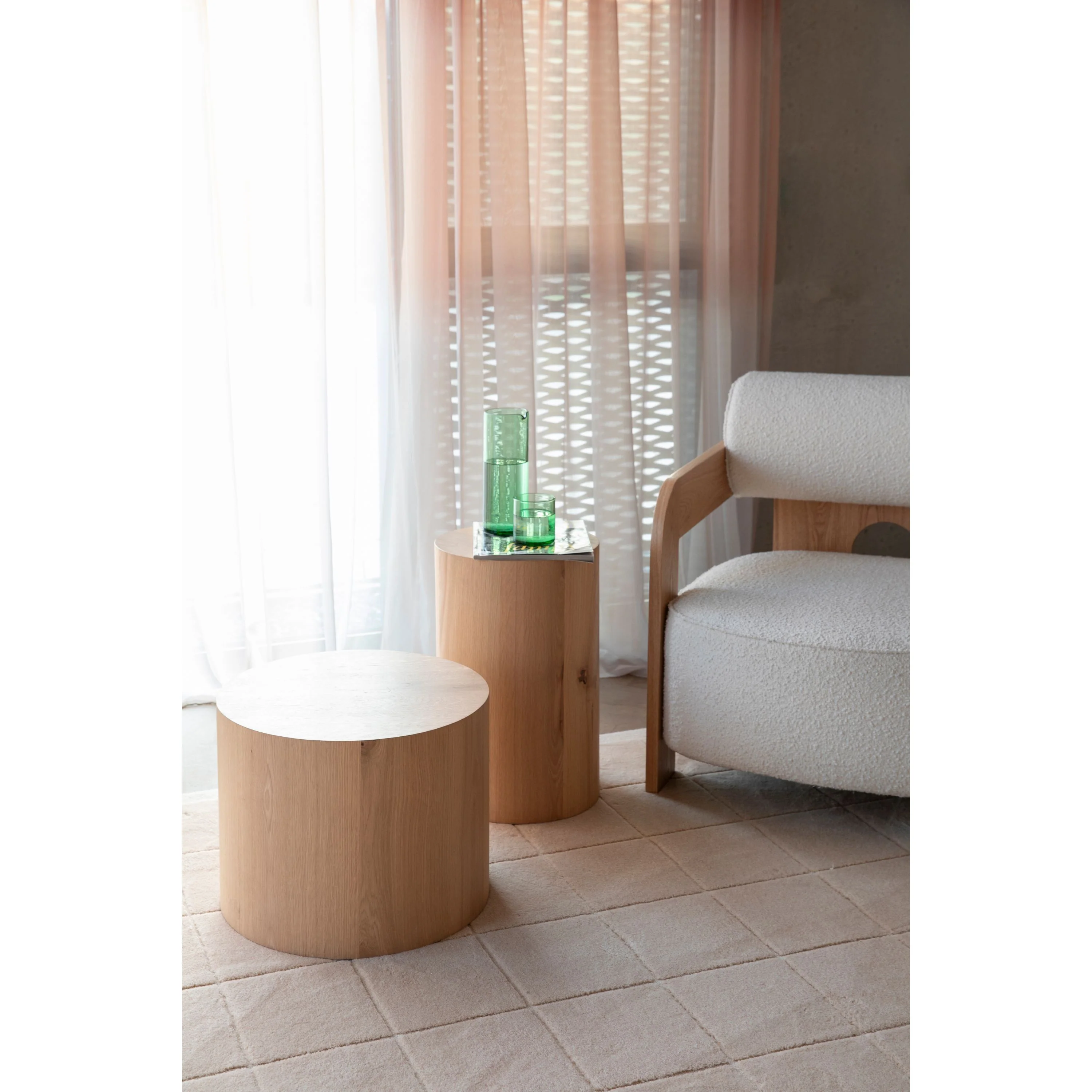Zuiver Silo Bijzettafel| Pilaar 32 cm Hout Naturel - Image 8